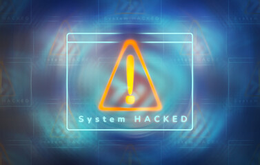 digital background, a information on a popup, system hacked 3d-illustration © wetzkaz