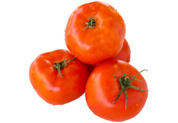 ripe red tomatoes isolated on a white background. Tomatoes Clipping Path
