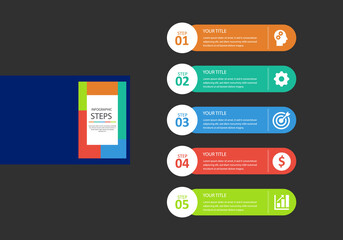 Professional steps infographic. vector illustration