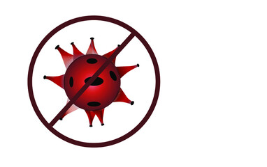 Coronavirus disease COVID-19 infection medical isolated. China pathogen respiratory influenza covid virus cells. New official name for Coronavirus disease named COVID-19, vector illustration