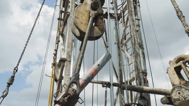 Working on a Drilling Rig. Oil and Gas Industry. Rig Technicians
