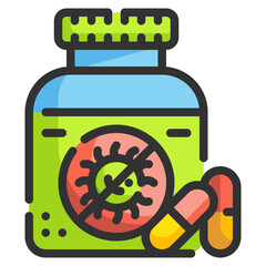 medicine drug line icon