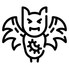 bat outline icon