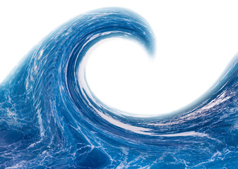 Vague bleue deferlante