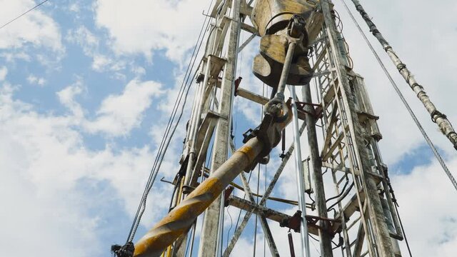 Working on a Drilling Rig. Oil and Gas Industry. Rig Technicians