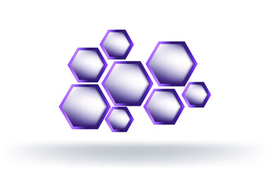 Vector Abstract geometric background. Template brochure design.  
purple hexagon shape