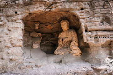 Buddhist Caves and Sculptures in Yungang Grottoes, Shanxi, China