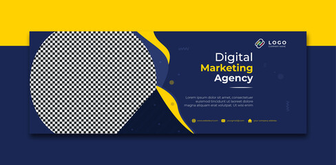 Digital marketing Facebook cover page template