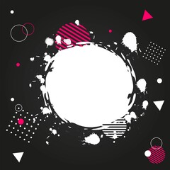 Abstract black ink splash banner