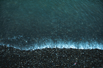 water drops on the beach