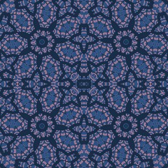 dark blue and pink seamless pattern on a blue background