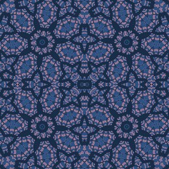 dark blue and pink seamless pattern on a blue background