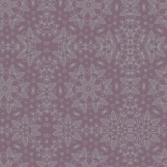 light seamless floral pattern on a lilac background