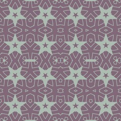 light seamless pattern of five-pointed stars on a lilac background