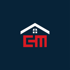 initial letter CM logo vector