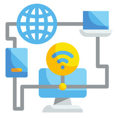 network flat icon