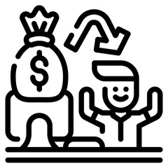 Obraz premium payment line icon
