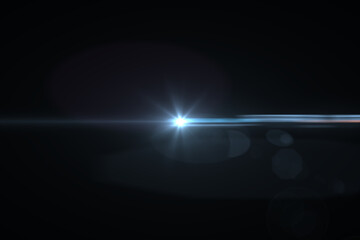 Natural, Sun flare on the black background

