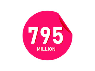795 million texts on the white background
