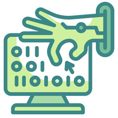 remote blue line icon