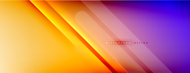 Abstract background - lines composition created with lights and shadows. Technology or business digital template. Trendy simple fluid color gradient abstract background with dynamic