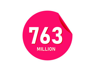 763 million texts on the white background