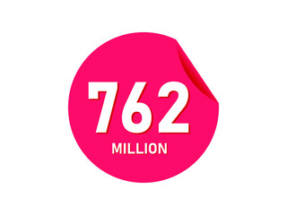 762 million texts on the white background