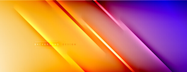 Abstract background - lines composition created with lights and shadows. Technology or business digital template. Trendy simple fluid color gradient abstract background with dynamic