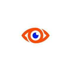 Eye Logo Simple With Orange Color