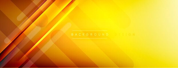 Abstract background - lines composition created with lights and shadows. Technology or business digital template. Trendy simple fluid color gradient abstract background with dynamic