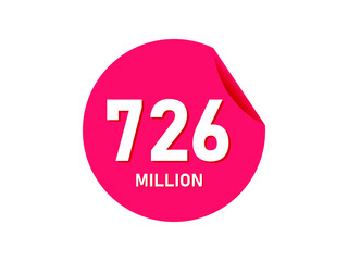 726 million texts on the white background