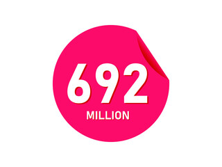 692 million texts on the white background