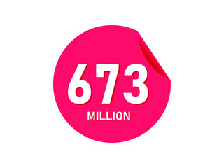 673 million texts on the white background