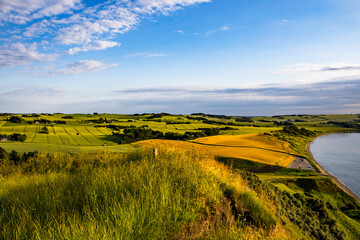 Mors, Denmark Agricultural landscape of the Mors island in central Denmark and the Limfjord. © Alexander