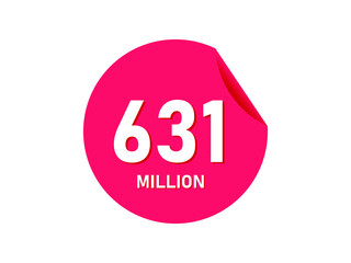 631 million texts on the white background