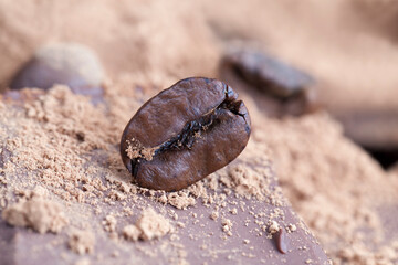 cocoa food, photo with ingredients, close up