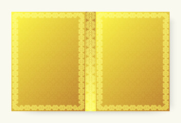 Gold vintage cover with frame ornament