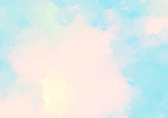 Fototapeta premium 幻想的な水色の水彩テクスチャ背景
