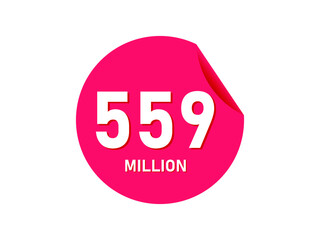 559 million texts on the white background