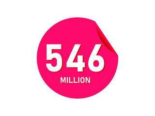 546 million texts on the white background