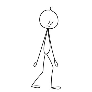 A sad stickman