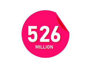526 million texts on the white background