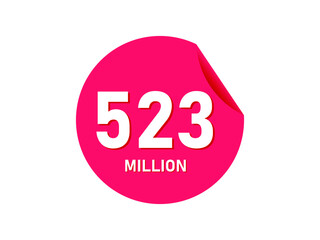 523 million texts on the white background