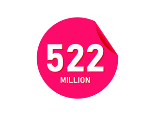 522 million texts on the white background