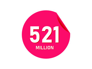 521 million texts on the white background