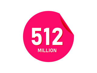512 million texts on the white background