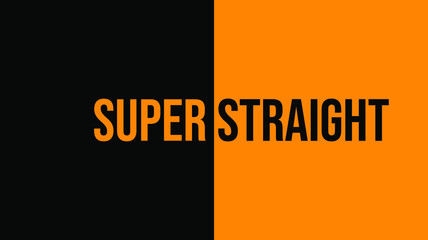 Super straight flag. Superstraight heterosexual movement symbol.