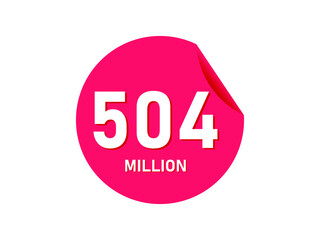 504 million texts on the white background