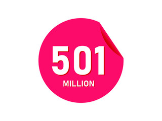 501 million texts on the white background