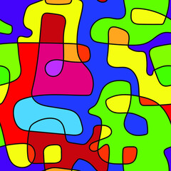 Seamless colorful artwork with cute patterns